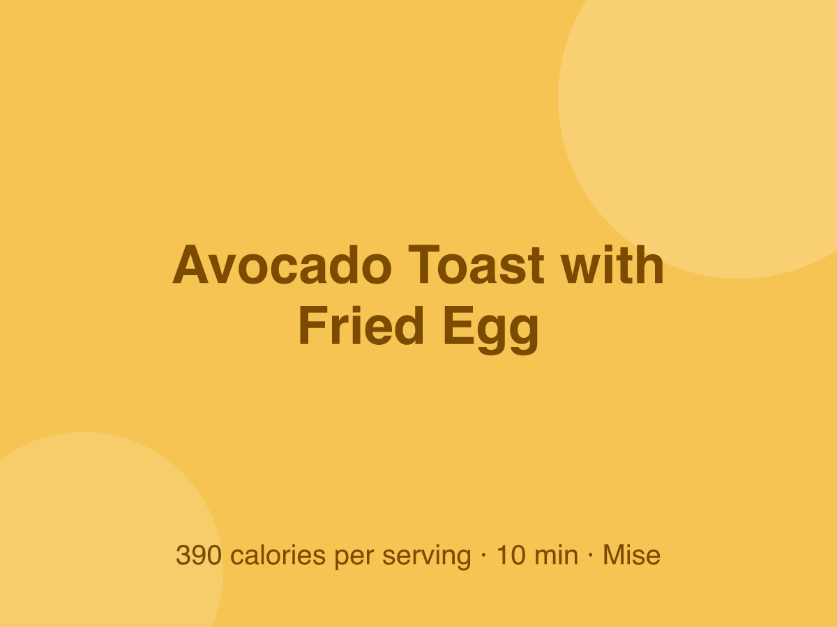 Avocado Toast with Fried Egg