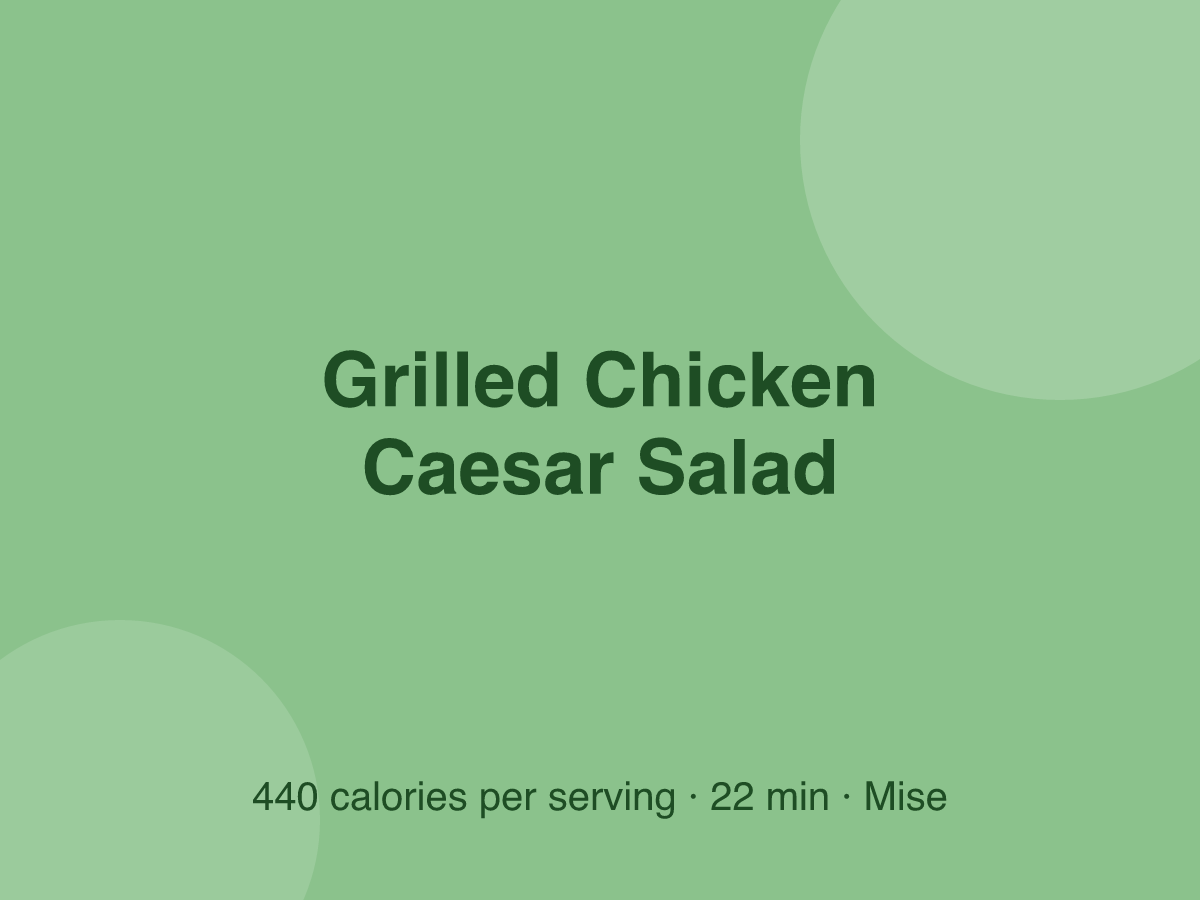 Grilled Chicken Caesar Salad