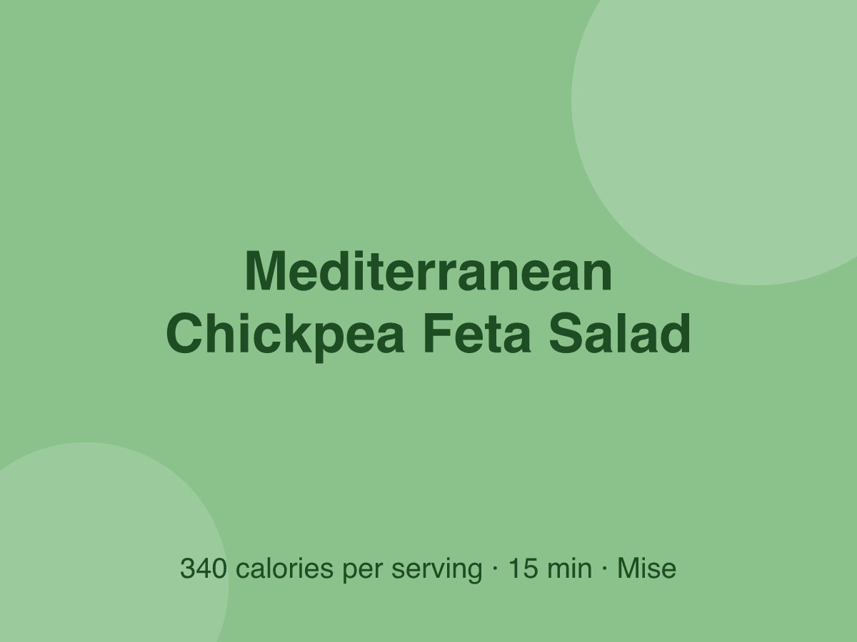 Mediterranean Chickpea Feta Salad