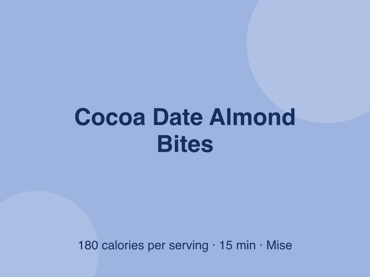 Cocoa Date Almond Bites