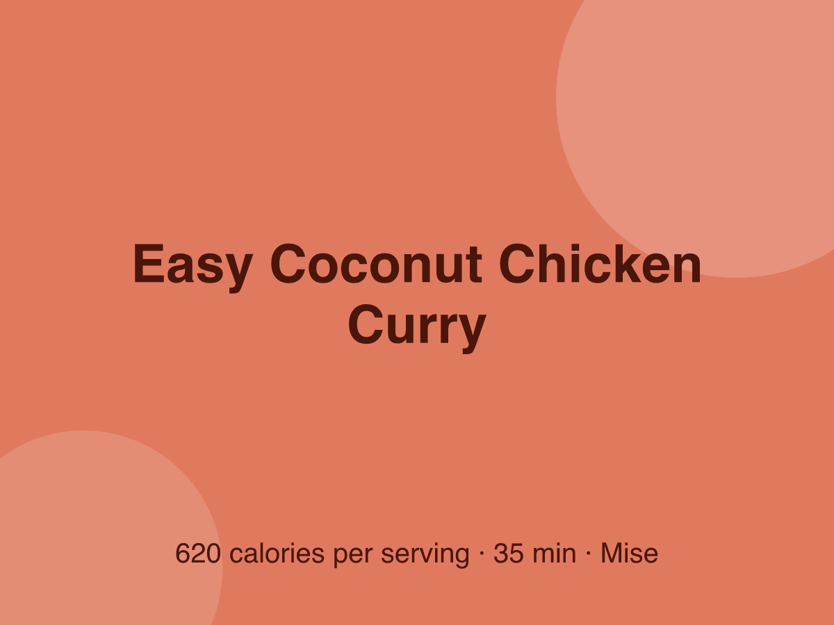 Easy Coconut Chicken Curry