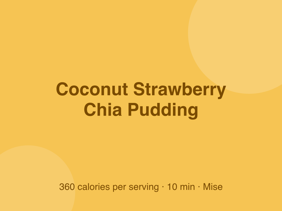 Coconut Strawberry Chia Pudding