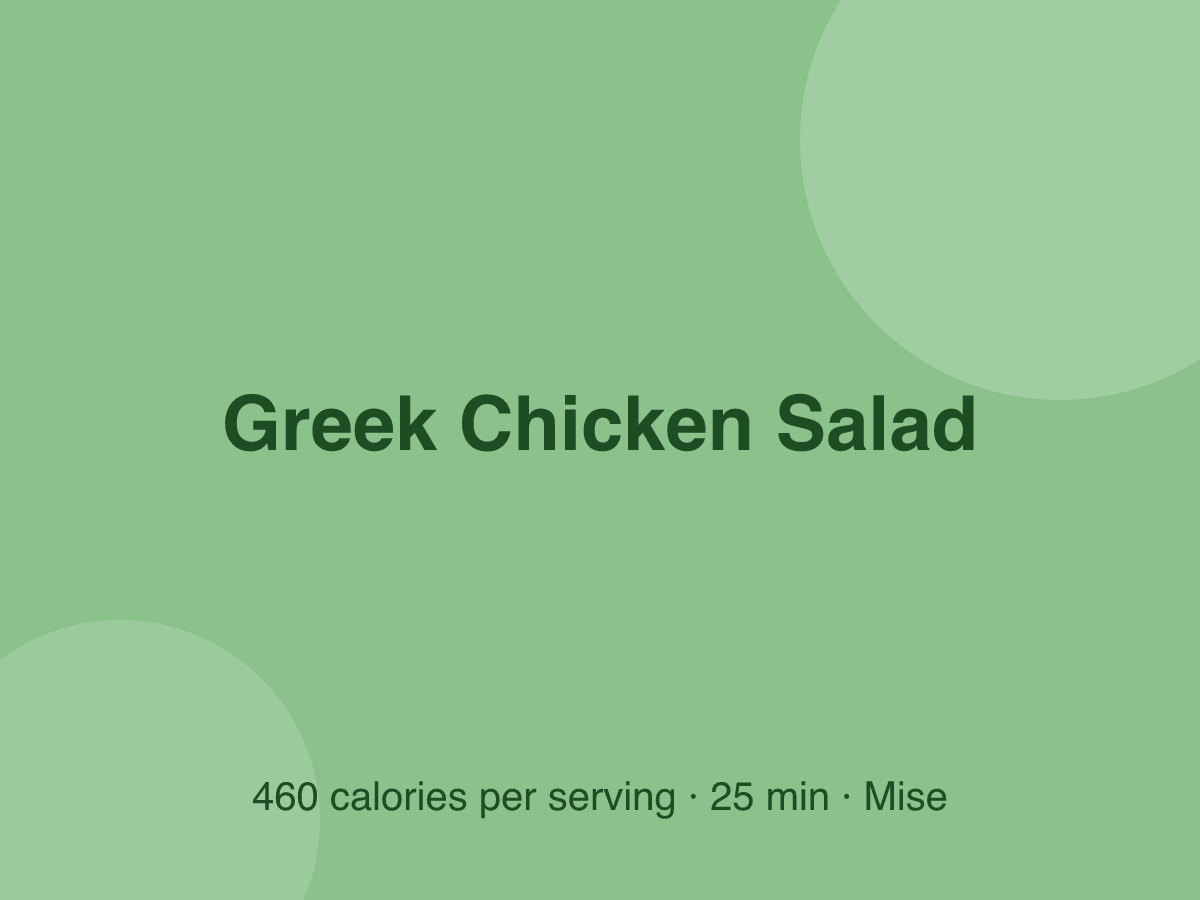 Greek Chicken Salad