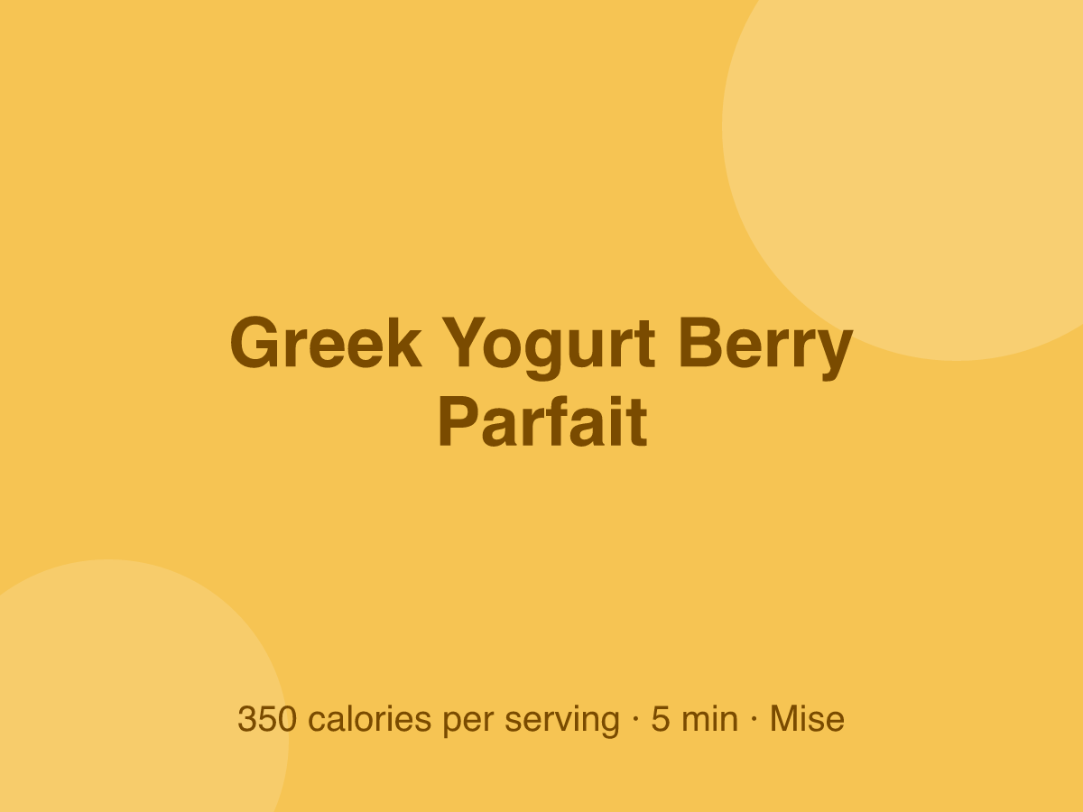 Greek Yogurt Berry Parfait