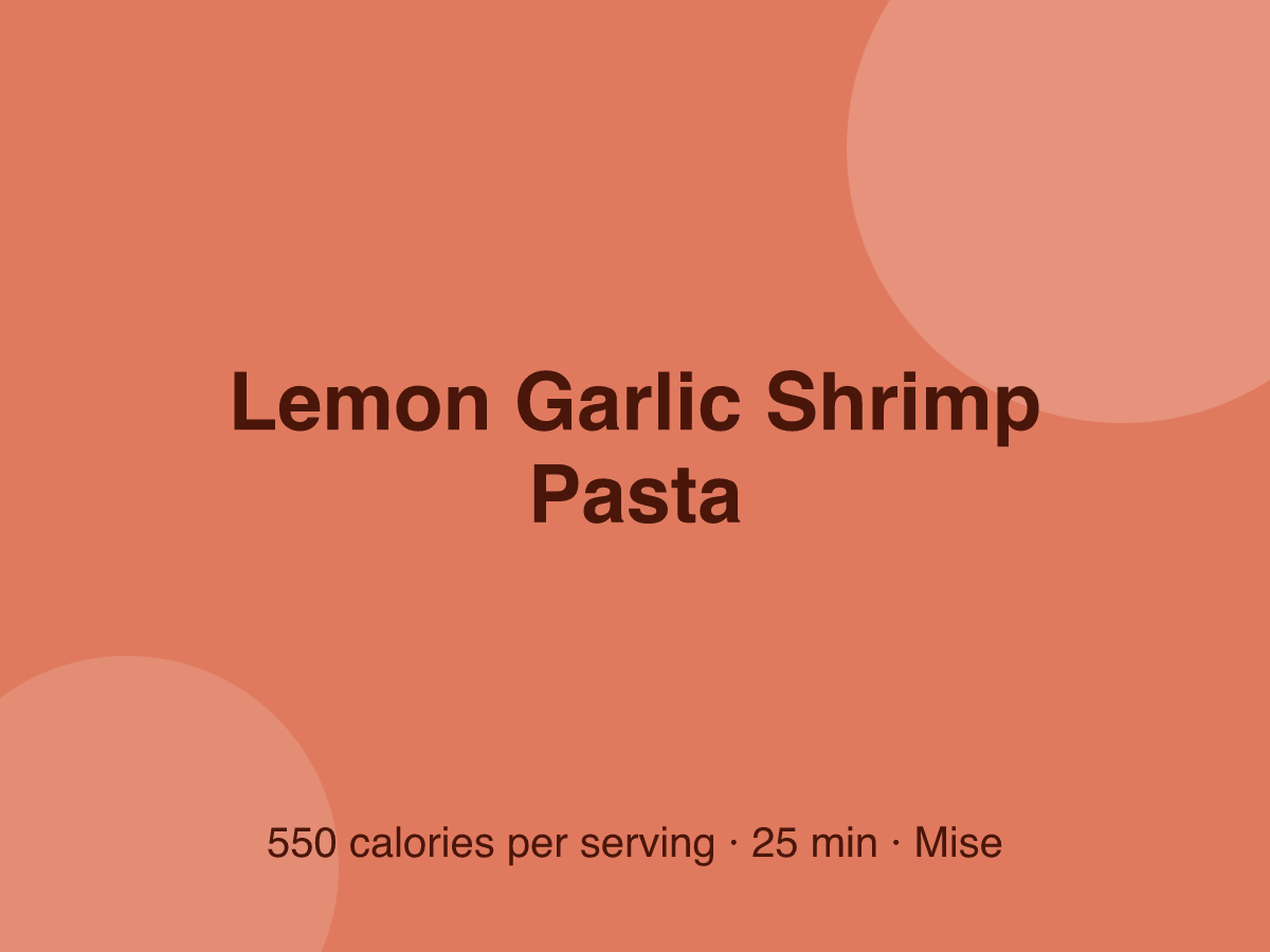 Lemon Garlic Shrimp Pasta