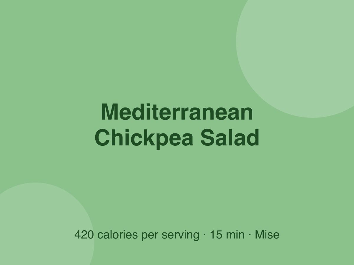 Mediterranean Chickpea Salad