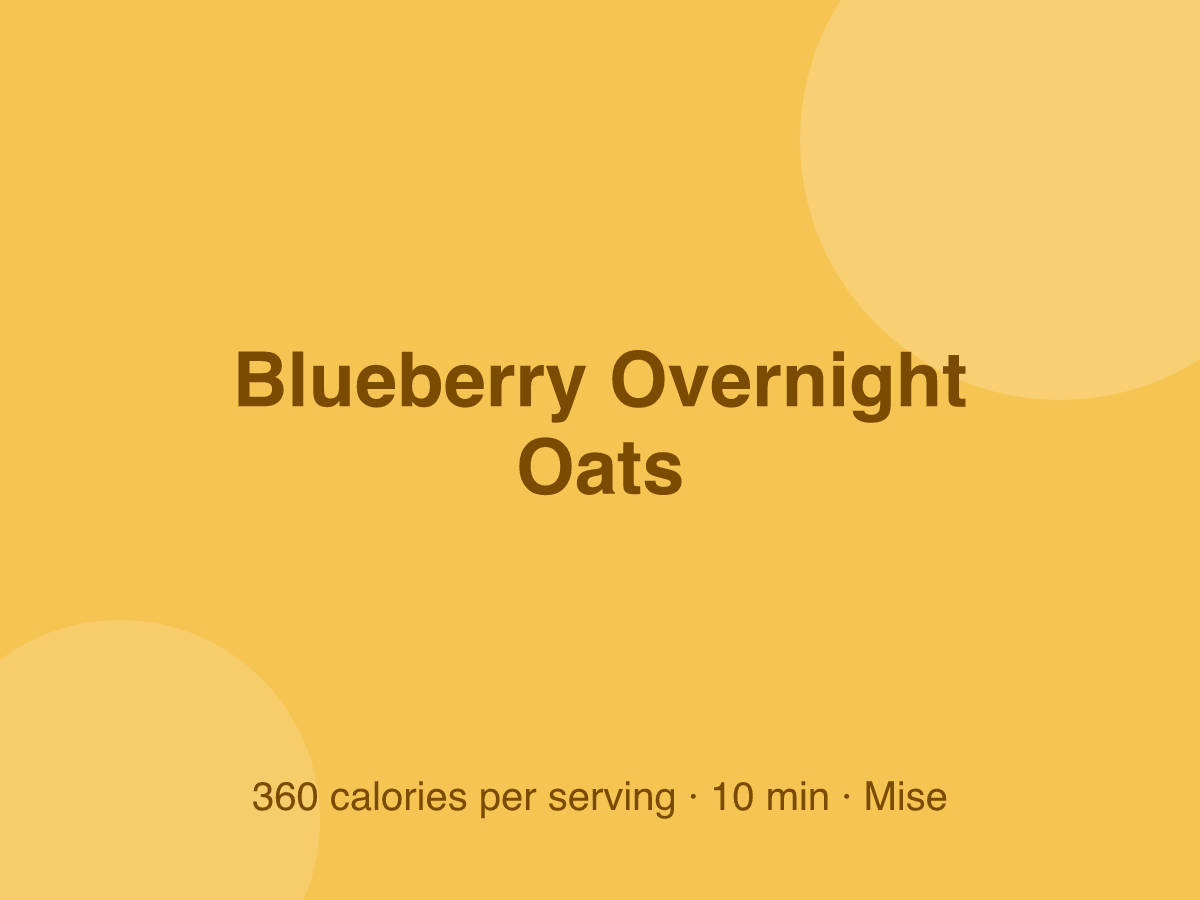 Blueberry Overnight Oats