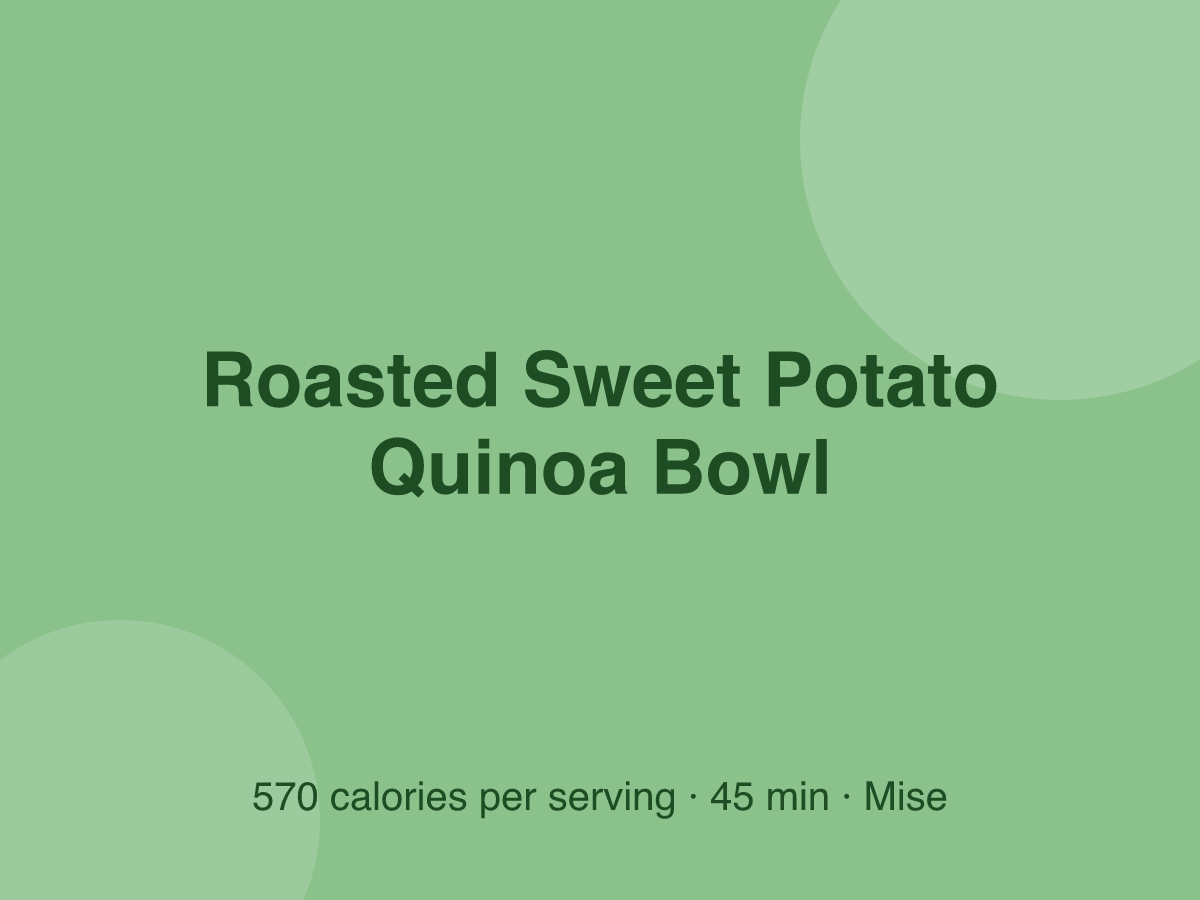 Roasted Sweet Potato Quinoa Bowl