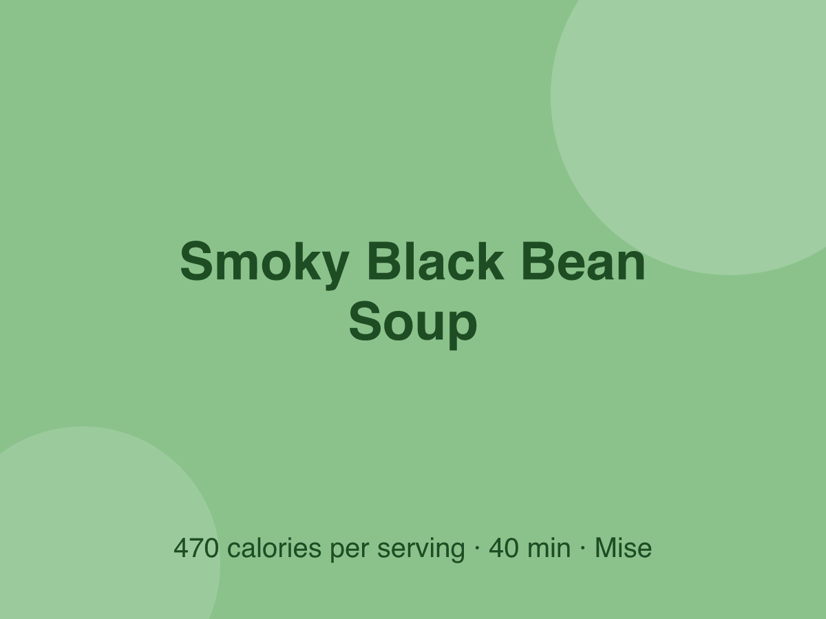 Smoky Black Bean Soup