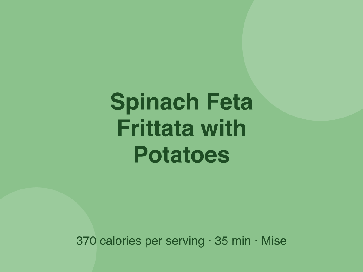 Spinach Feta Frittata with Potatoes