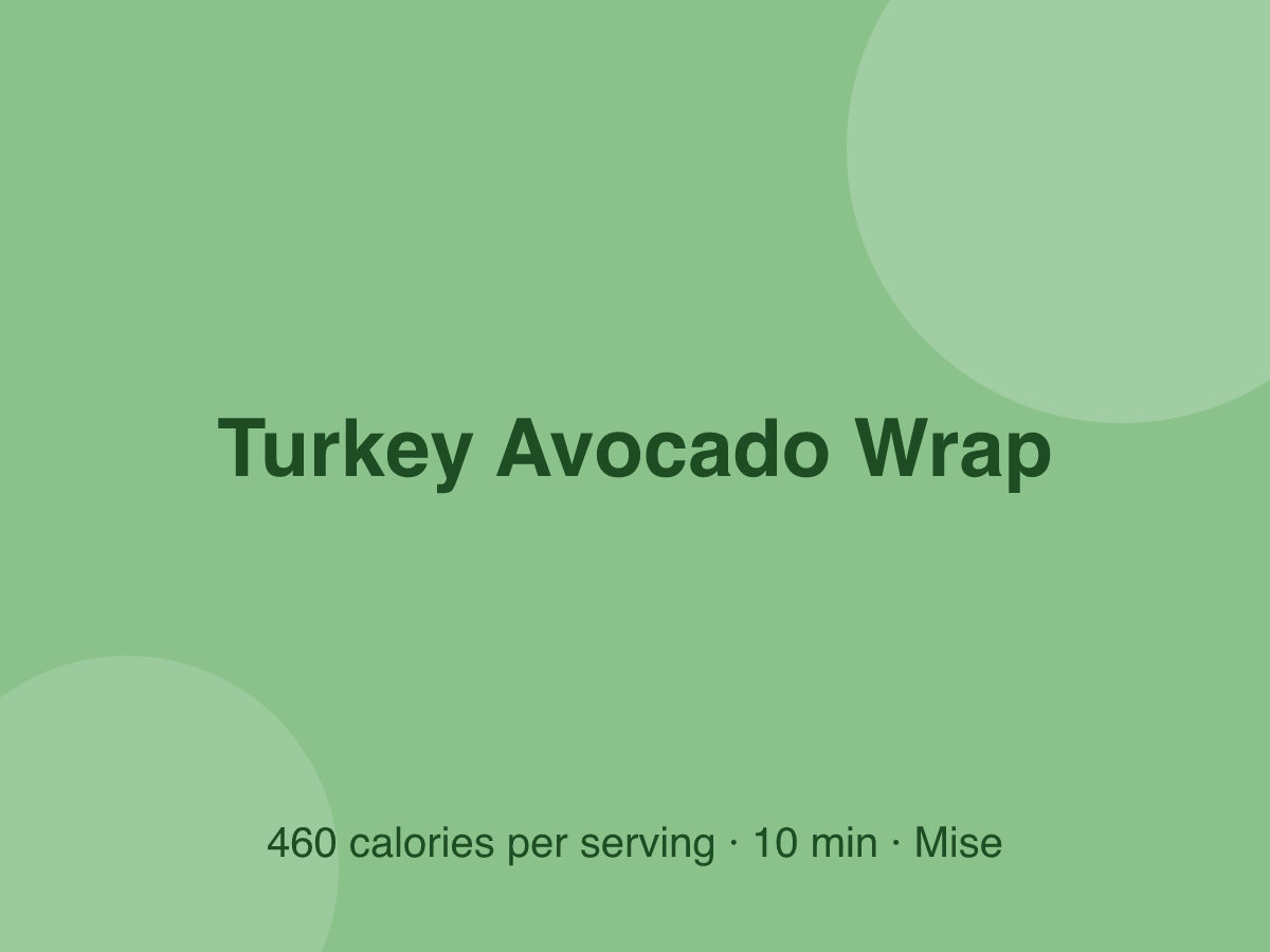 Turkey Avocado Wrap